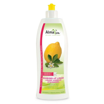 Almawin Organic Dishwashing Liquid Lemongrass, 500 Ml