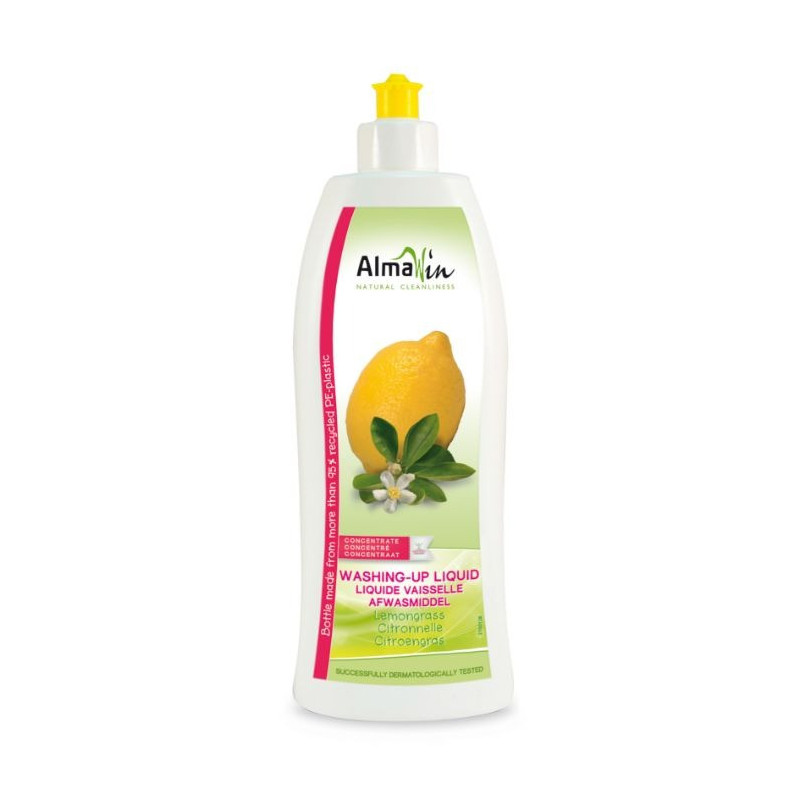 Almawin Organic Dishwashing Liquid Lemongrass, 500 Ml
