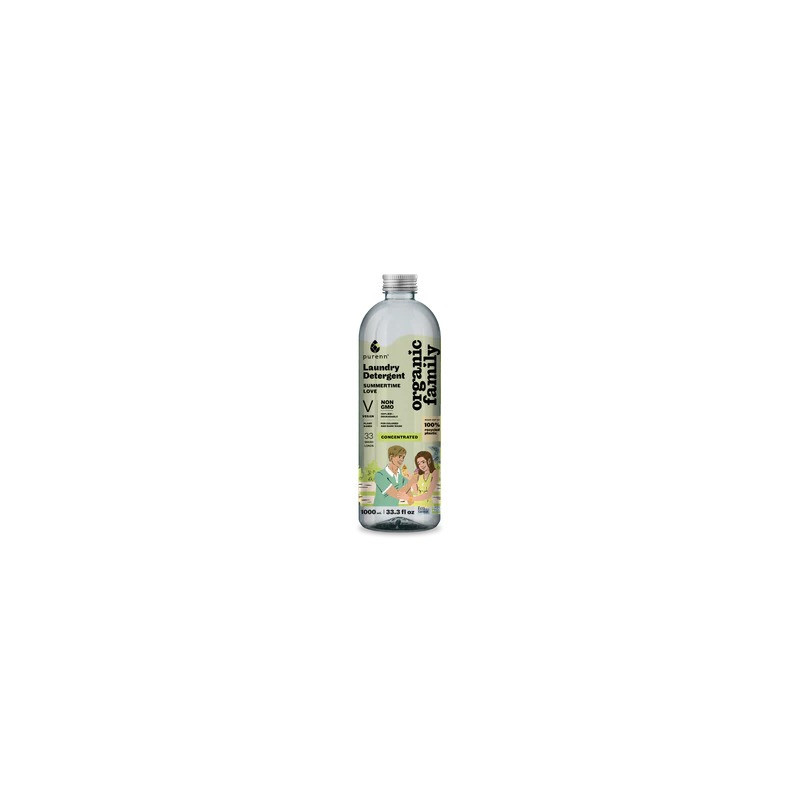 Purenn Organic Liquid Laundry Detergent Colored W/Calendula, 1 Litre