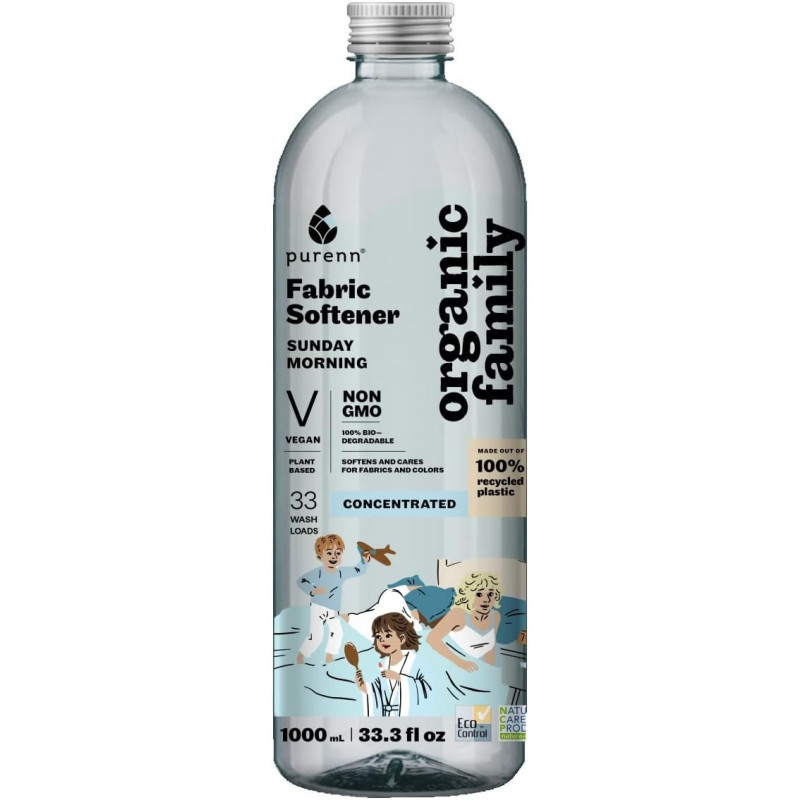 Purenn Organic Fabric Softener Laundry Rinse With Lavender And Aloe, 1 Litre