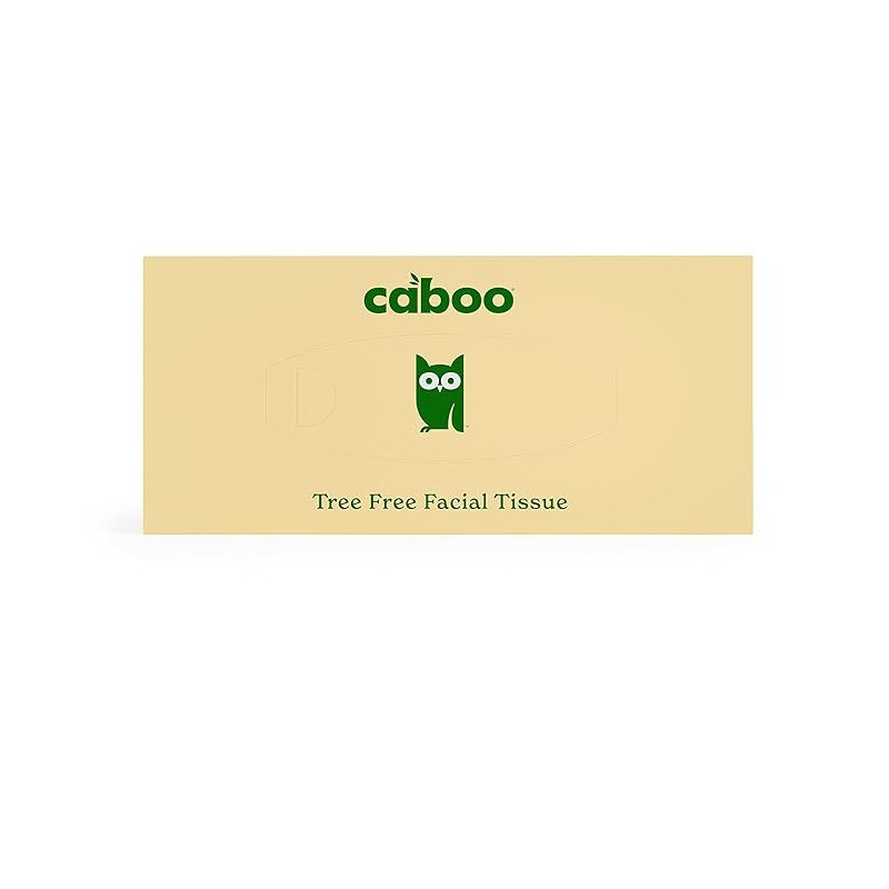 Caboo Organic Facial Tissue Flat Box, 184 Sheet