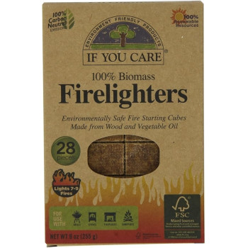 If You Care Organic Wood Firelighters Tablets, 28 Pieces