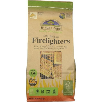 If You Care Organic Wood Firelighters Bag, 72 Pieces