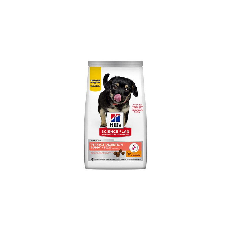 Hill's Science Plan Perfect Digestion Medium Puppy Chicken And Brown Rice Dry Food, 2.5kg
