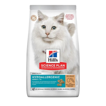 Hill's Science Plan Hypoallergenic No Grain Egg And Insect Protein Adult Dry Cat Food, 1.5kg