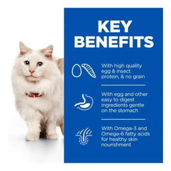 Hill's Science Plan Hypoallergenic No Grain Egg And Insect Protein Adult Dry Cat Food, 1.5kg