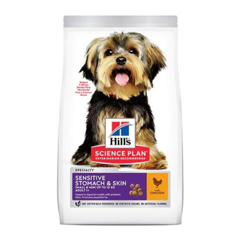 Hill's Science Plan Sensitive Stomach And Skin Small And Mini Adult Dog Food With Chicken, 1.5kg