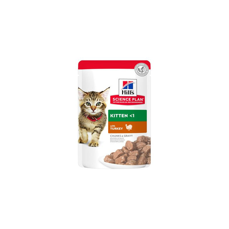 Hill's Science Plan Feline Kitten Wet Food Turkey Pouches, 12 pack , 85g Each