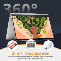 Hp Envy X360 14-ES0033DX 2 In 1 Laptop, Intel Core i7-1355U,16GB DDR4 RAM, 1TB SSD 14 Inch FHD IPS Touch Display, Intel Iris Xe Graphics, Windows 11, English Keyboard, Silver