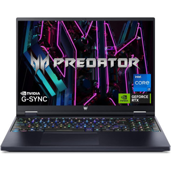 Acer Predator Helios 16 Gaming Laptop, 13Th Gen Intel Core i7-13700HX, Nvidia GeForce RTX 4060, 16 Inch 2560 x 1600 165Hz G-Sync Display, 16GB DDR5, 1TB Gen 4 SSD, Killer Wi-Fi 6E, PH16-71-74UU, Black
