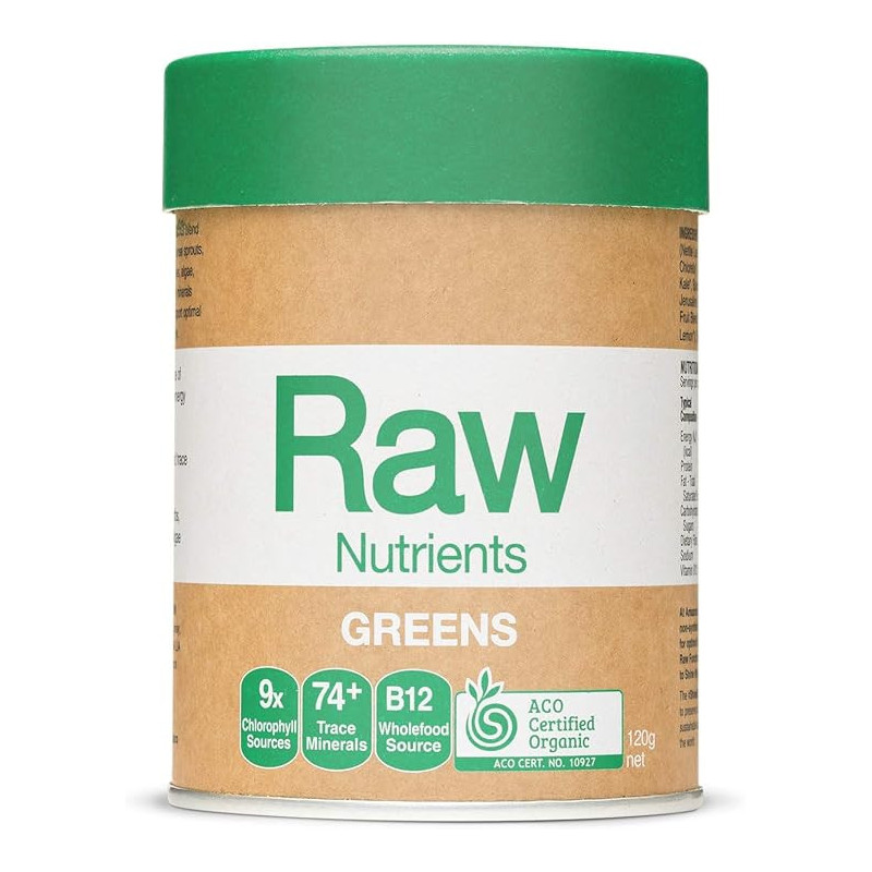 Amazonia Organic Raw Prebiotic Greens, 120G