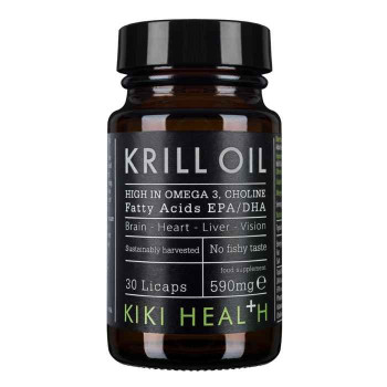 Kiki Health Brain, Heart, Liver, Vision Krill Oil, 30 Capsules
