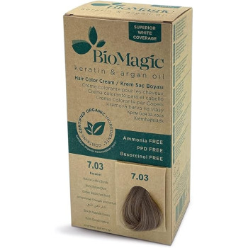 Biomagic Hair Colour Cream 7/03 Natural Golden Blonde, 60Ml
