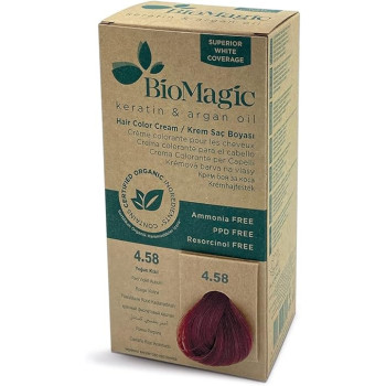 Biomagic Hair Colour Cream 4/58 Red Violet, 60Ml