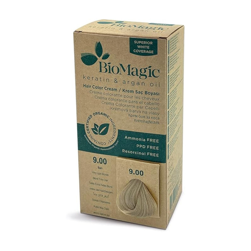 Biomagic Hair Colour Cream 9/00 Very Light Blonde, 60Ml