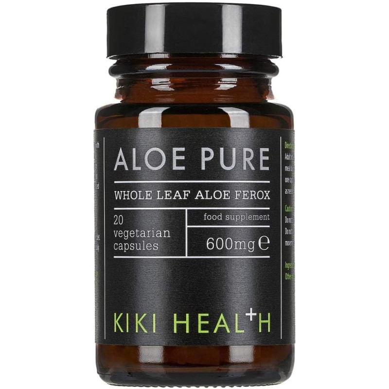 Kiki Health Aloe Pure Vegetarian Capsules, 600Mg 20 Veg Capsules