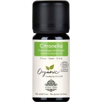 Aroma Tierra Organic Citronella Essential Oil, 100 Percentage Pure Natural, 10Ml