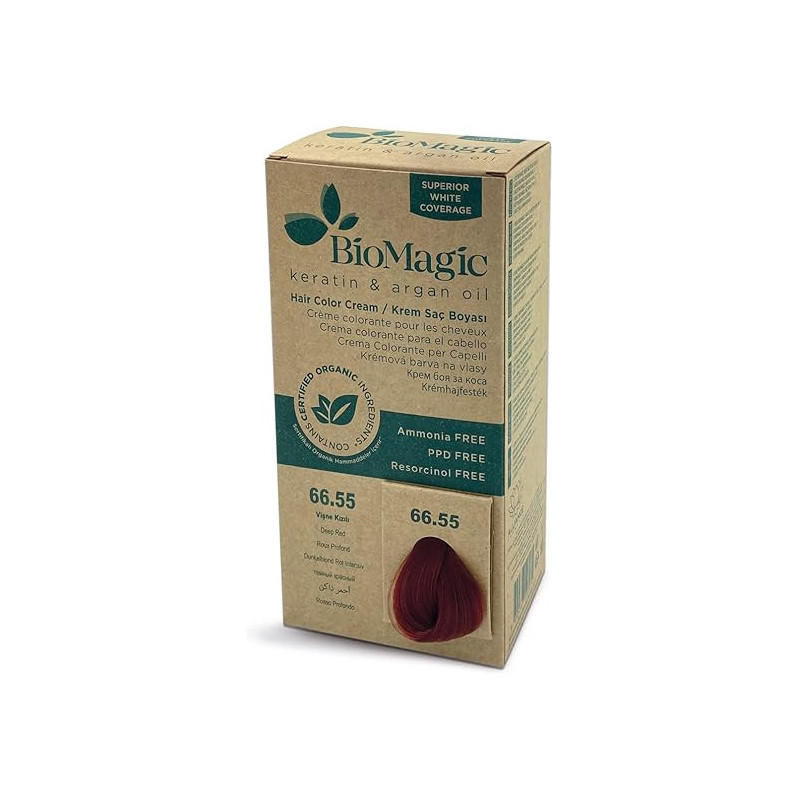 Biomagic Hair Color Cream 66.55 Deep Red, 60Ml