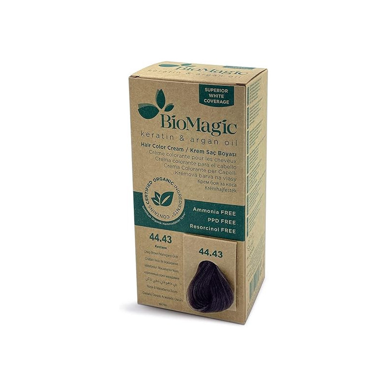 Bio Magic Hair Color Cream 44.43 Deep Brown Marigold, 60Ml