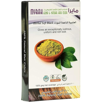 Myrah Herbal Soft Black Hair Color, 100G