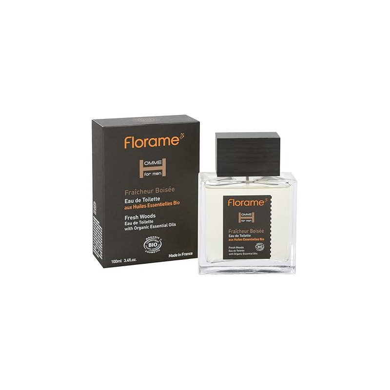 Florame Eau De Toilette Fresh Woods For Real Men, Naturally, 100Ml
