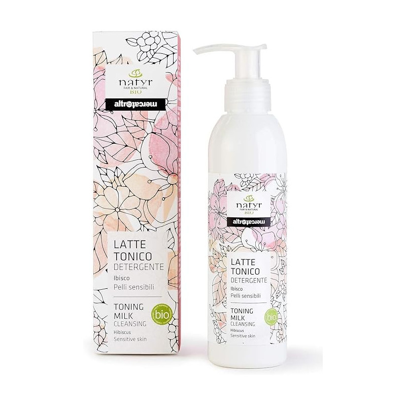 Natyr Organic Toning Milk Cleansing Hibiscus, 200Ml