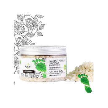 Natyr Organic Foot Bath Salts, Green Tea And Mint, 150G