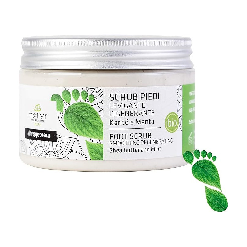 Natyr Organic Foot Scrub, Smoothing Regenerating, 150Ml