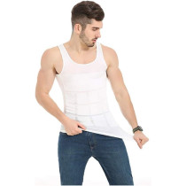 Otherh Men'S Slimming Body Shaper Vest, White, L