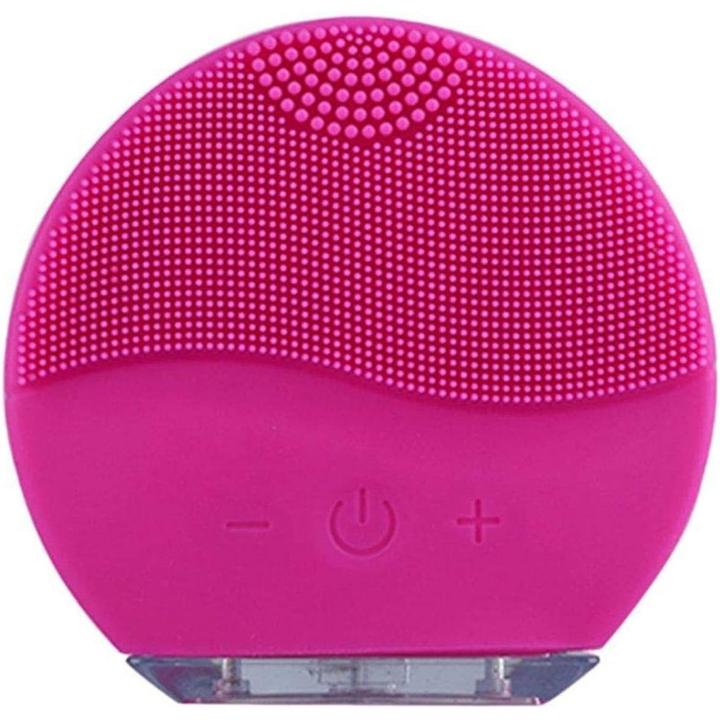 Ultrasonic Silicone Face Cleansing Brush, Gentle Exfoliation And Massage, Pink Colour