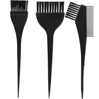4 Pieces Hair Dye Brush Kit, Includes Hair Dye Bowl And 3 Brushes In Black, PF-040
