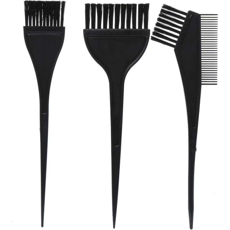 4 Pieces Hair Dye Brush Kit, Includes Hair Dye Bowl And 3 Brushes In Black, PF-040