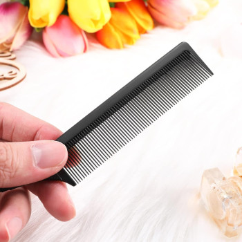 Leinuosen 3 Pack Tail Comb Black Carbon Fiber And Stainless Steel Pintail And Heat Resistant Teasing Comb