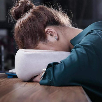 Ltaol Electric Neck Massage Pillow, U Shape Rechargeable Adjustable Dual Movement Breathable Fabric 3D Memory Foam Intelligent Chip Control