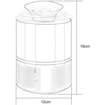 Blackfellsouq Home Enviromental-Friendly Electronic Mosquito Killer Bug Zapper Trap Led Light Usb Powered Insect Catcher