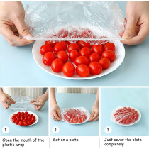 Yu Well Artc Elastic Food Storage Covers Plastic Adjustable Sealing Bowl Lids, 200 Pieces