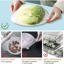 Yu Well Artc Elastic Food Storage Covers Plastic Adjustable Sealing Bowl Lids, 200 Pieces