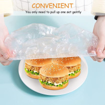 Yu Well Artc Elastic Food Storage Covers Plastic Adjustable Sealing Bowl Lids, 200 Pieces