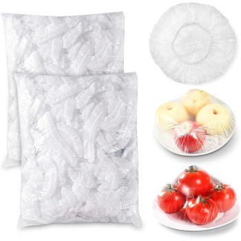 Yu Well Artc Elastic Food Storage Covers Plastic Adjustable Sealing Bowl Lids, 200 Pieces