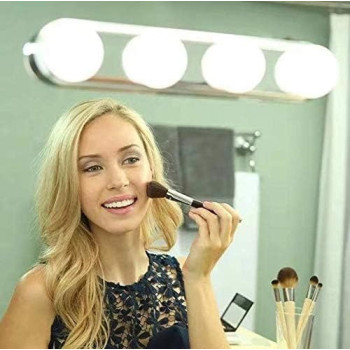 4 Bulb Led Makeup Mirror Light Suction Cup Installation Dressing Table Vanity Light Bathroom Wall Lamp