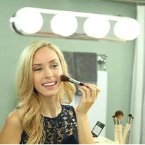 4 Bulb Led Makeup Mirror Light Suction Cup Installation Dressing Table Vanity Light Bathroom Wall Lamp