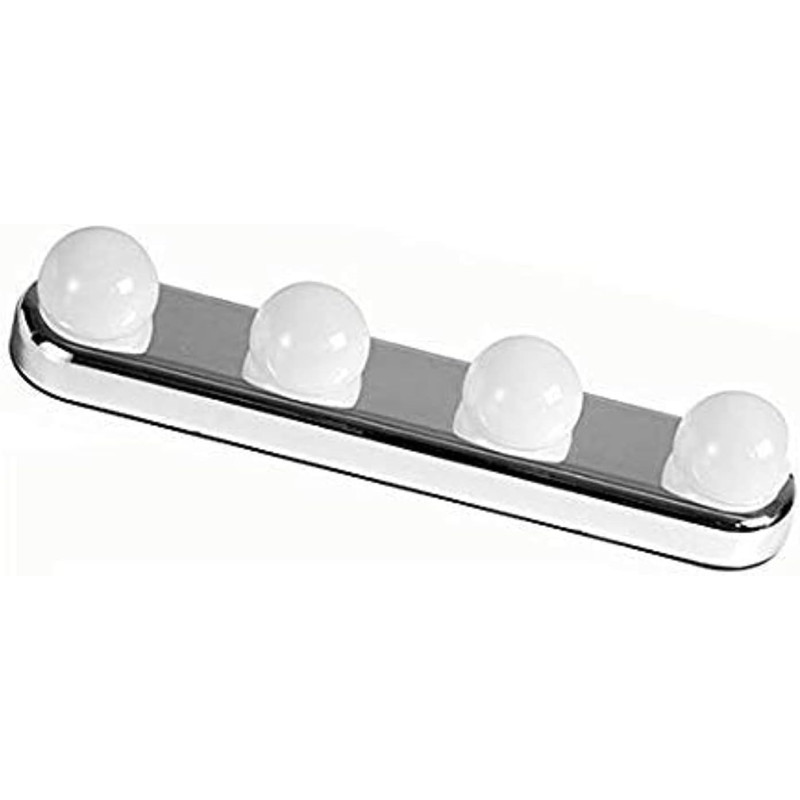 4 Bulb Led Makeup Mirror Light Suction Cup Installation Dressing Table Vanity Light Bathroom Wall Lamp