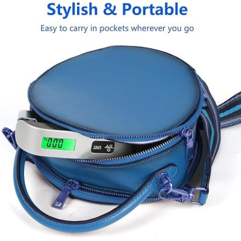 Vigind Digital Luggage Scale, Suitcase Scale With Temperature Sensor And 110 Pound Capacity Hanging Luggage Weight Scale For Travel, Battery Included