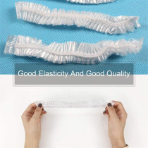 Smilee Hotsuae Shower Cap Disposable, Thickening Women Waterproof Shower Caps, Clear, 100 Pcs