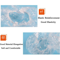 Smilee Hotsuae Shower Cap Disposable, Thickening Women Waterproof Shower Caps, Clear, 100 Pcs