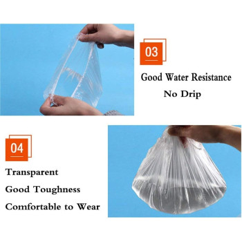 Smilee Hotsuae Shower Cap Disposable, Thickening Women Waterproof Shower Caps, Clear, 100 Pcs