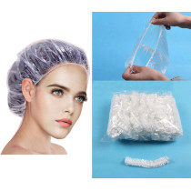 Smilee Hotsuae Shower Cap Disposable, Thickening Women Waterproof Shower Caps, Clear, 100 Pcs