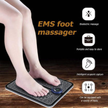 Electric Ems Leg Reshaping Foot Muscle Massage Pulse Relaxation Massager Mat, Black