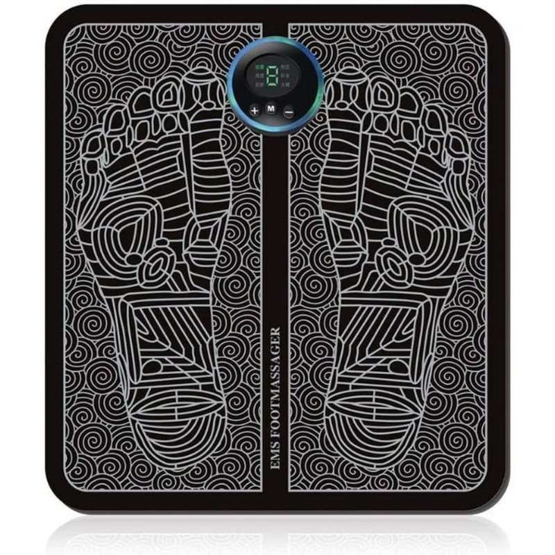 Electric Ems Leg Reshaping Foot Muscle Massage Pulse Relaxation Massager Mat, Black