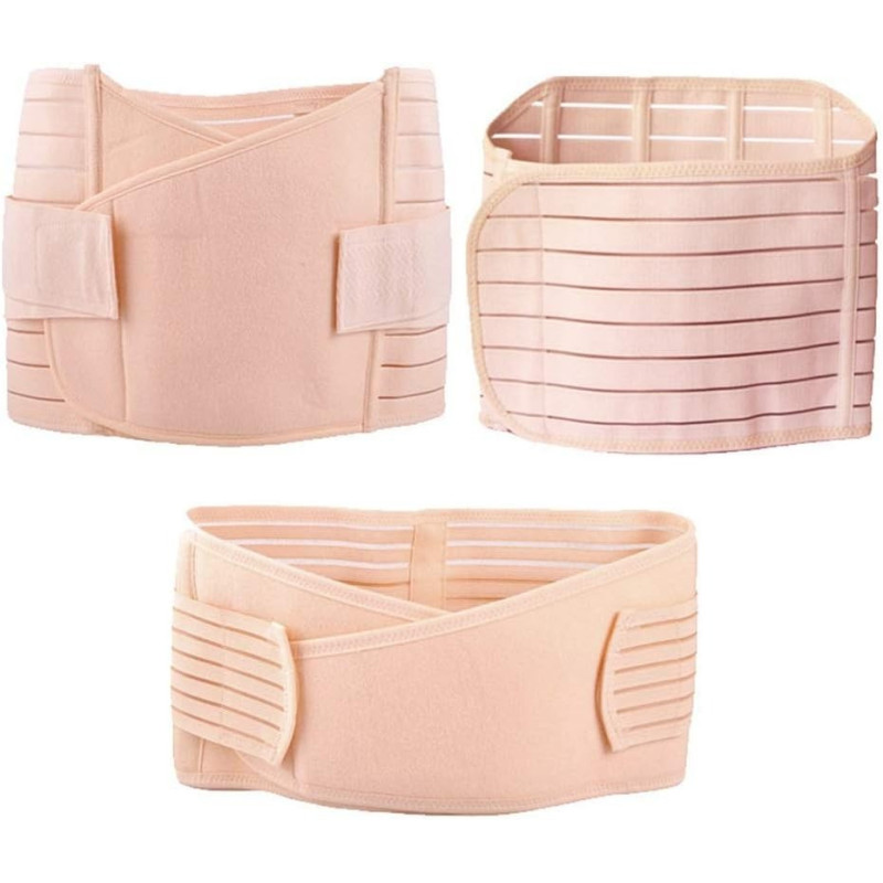 Cbecgit Postpartum Support Recovery Belly Belt, A Set Of Abdomen With Three Sets Of Ventral Caesarean Section With A Breathable Corset Abdomen Novice Mother Pregnant Woman Gift, Xl